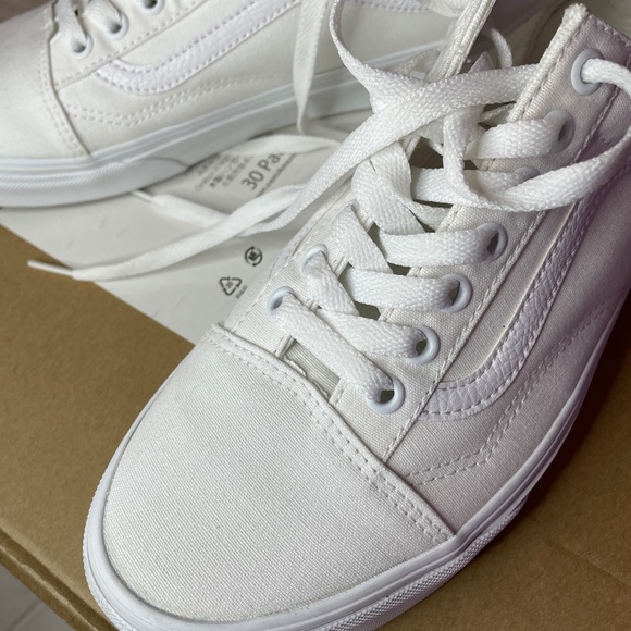 VANS Canvas Old Skool True White Shoes - Picture 3 of 5